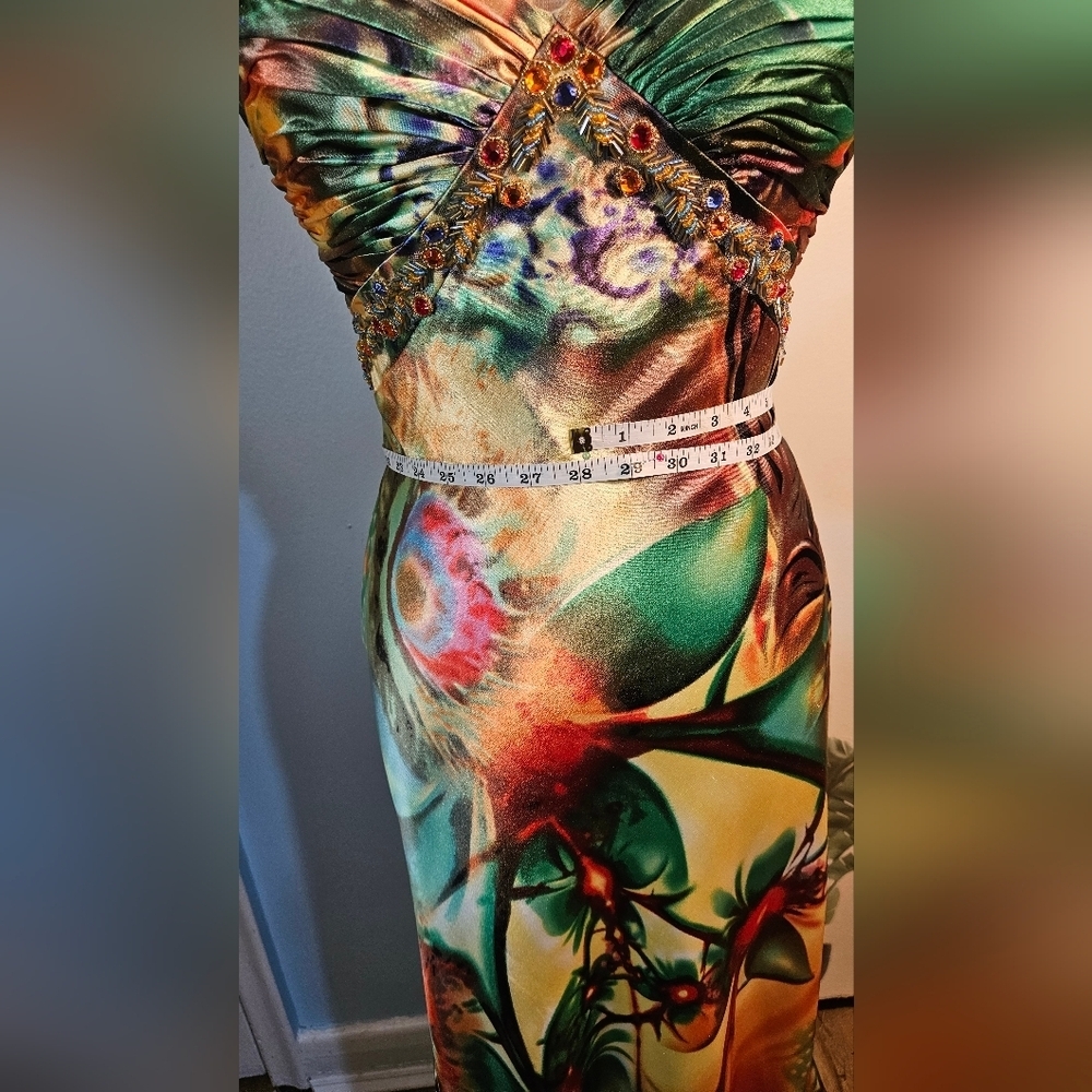 Tropical Floral Print Dress - Picture 9 of 12